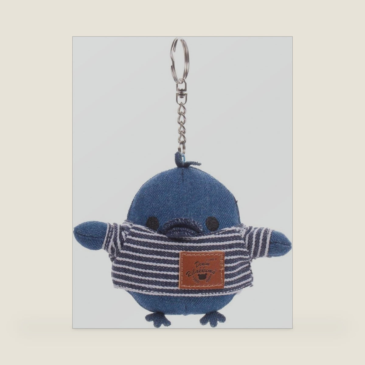 Rilakkuma Kiiroitori San-X Original Denim Plushie Charm Keychain