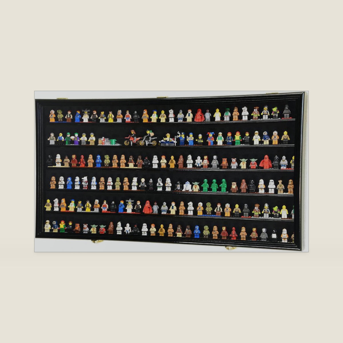 sfDisplay.com,LLC. 180 Minifigures Display Case Cabinet for Miniatures/Figurines/Mini Figures (Black)