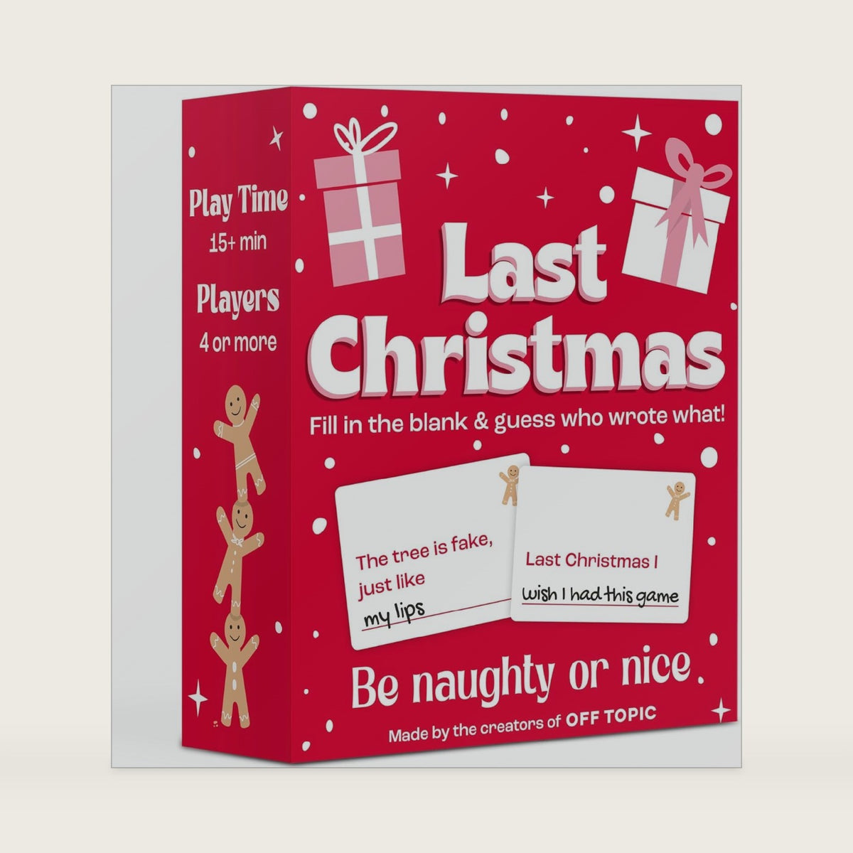 OFF TOPIC Last Christmas: The Naughty or Nice Holiday Party Game for The Whole Family - Fun Board Games for Family Night Games
