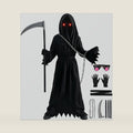 Grim Reaper Costume Kids Scary Halloween Costumes for Boys Girls