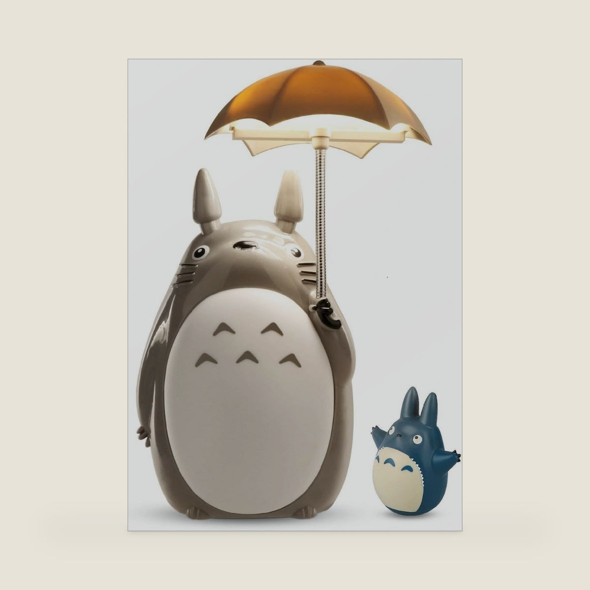 Lenporl Totoro Umbrella LED Night Light Kid's Character Lamp USB Charge (White Belly) Bonus Totoro Tumbler