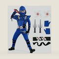Kids Ninja Costumes Set Halloween Ninja Cosplay Costume with Luxury Ninjas Accessories Toys for Boys Girls