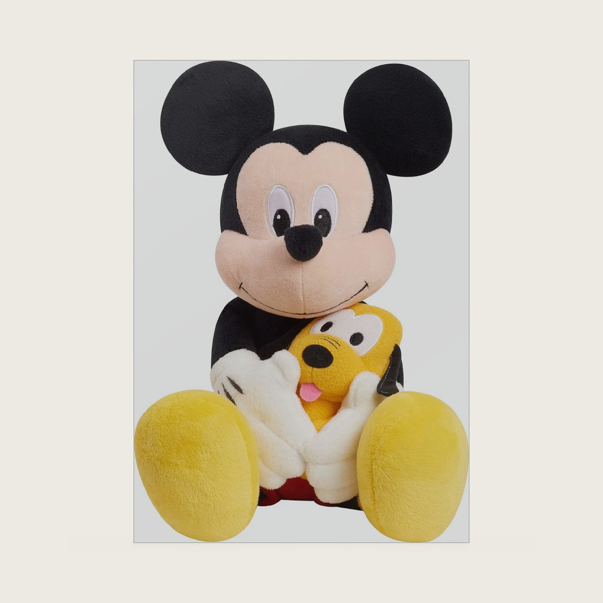Classics Lil Friends Mickey Mouse and Pluto 11.5-inch Large Plushie Stuffed Animal, Kids Toys for Ages 2 Up by Just Play