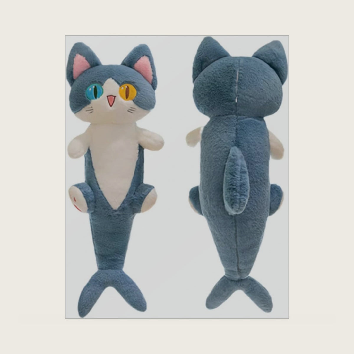 FANGYU Cute Plush Shark cat Toy, Cartoon Soft Stuffed Pillow(130cm/51.1in)