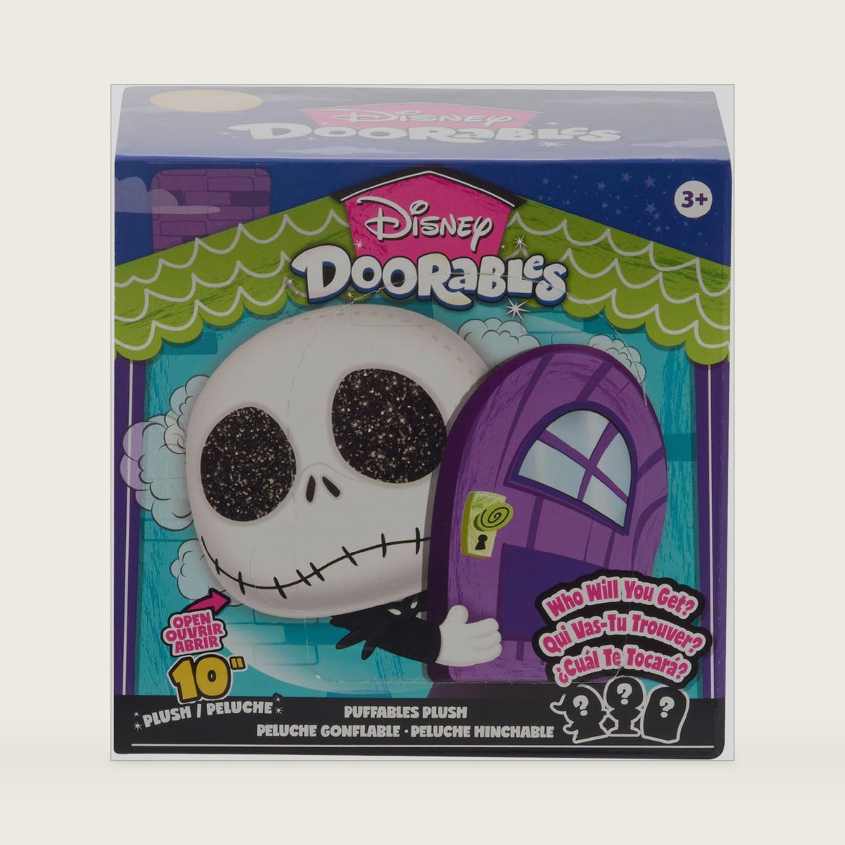 Disney Doorables Puffables Tim Burton’s The Nightmare Before Christmas, 10-inch Plush, Styles May Vary, Officially Licensed Kids Toys for Ages 3 Up