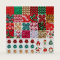 2083PCS+ Christmas Beads Charms for Jewelry Making Red Green Gold Xmas Bow Jingle Bells Wooden Clay Beads Christmas Tree Santa Snowman Wreath Pendant for Holiday Party Necklace Bracelet DIY Supply
