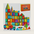 Gemmicc 136 PCS Magnetic Tiles, Magnet Toys for Kids,Huge Set with 2 Cars