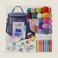 Piccassio Crochet Kit for Beginners – Complete Starter Set for Adults & Teens with 20 Yarn Colors, Hooks, Book & Organizer Bag – Learn to Make Amigurumi, Plushies & Handmade Gifts