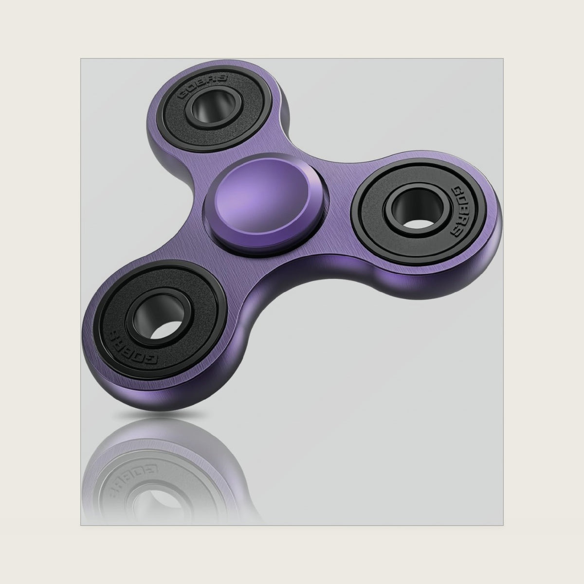 ATESSON Metal Fidget Spinner Toys 3-5 min Spins Fidget Spinners Purple