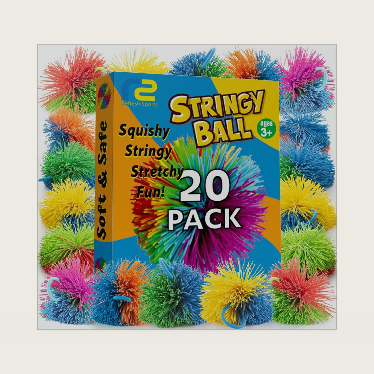 Stocking Stuffers & Sensory Toys for Kids 20 Pack - Boo Basket Stuffers For Kids Ages 4 5 6 7 8 9 Year Old Gift Idea - Best Birthday Toddler Gifts for Boys & Girls - Monkey Pom Balls Fidget Toys Party
