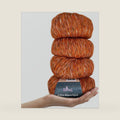 Cotton Alpaca Tweed DK Alpaca Yarn, 4-Pack (588Yds/200G), Orange Pumpkin