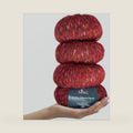Cotton Alpaca Tweed DK Alpaca Yarn, 4-Pack (588Yds/200G), Strawberry Red