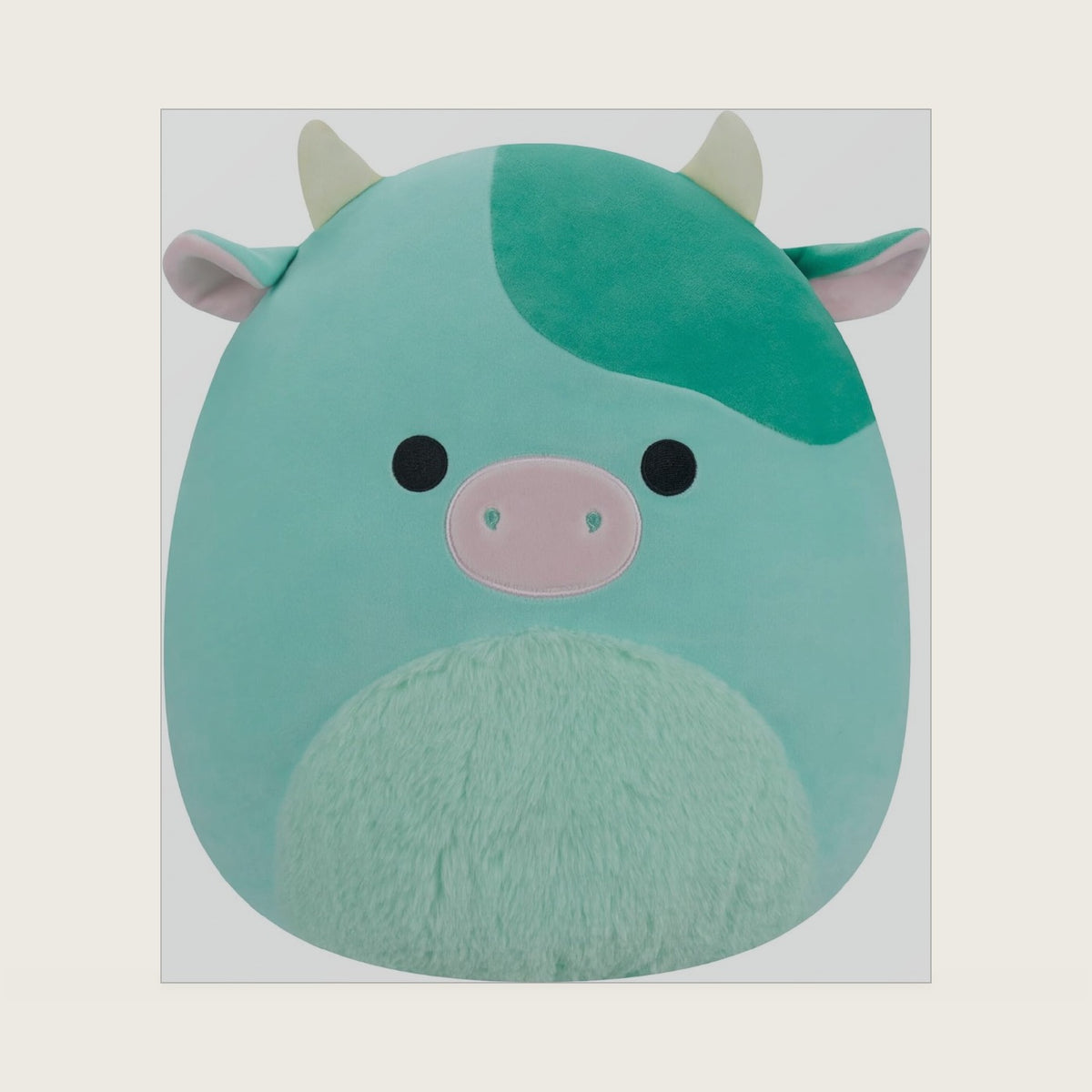 Original 14-Inch Seamus Green Cow with Fuzzy Belly - Large Ultrasoft Official Plush
