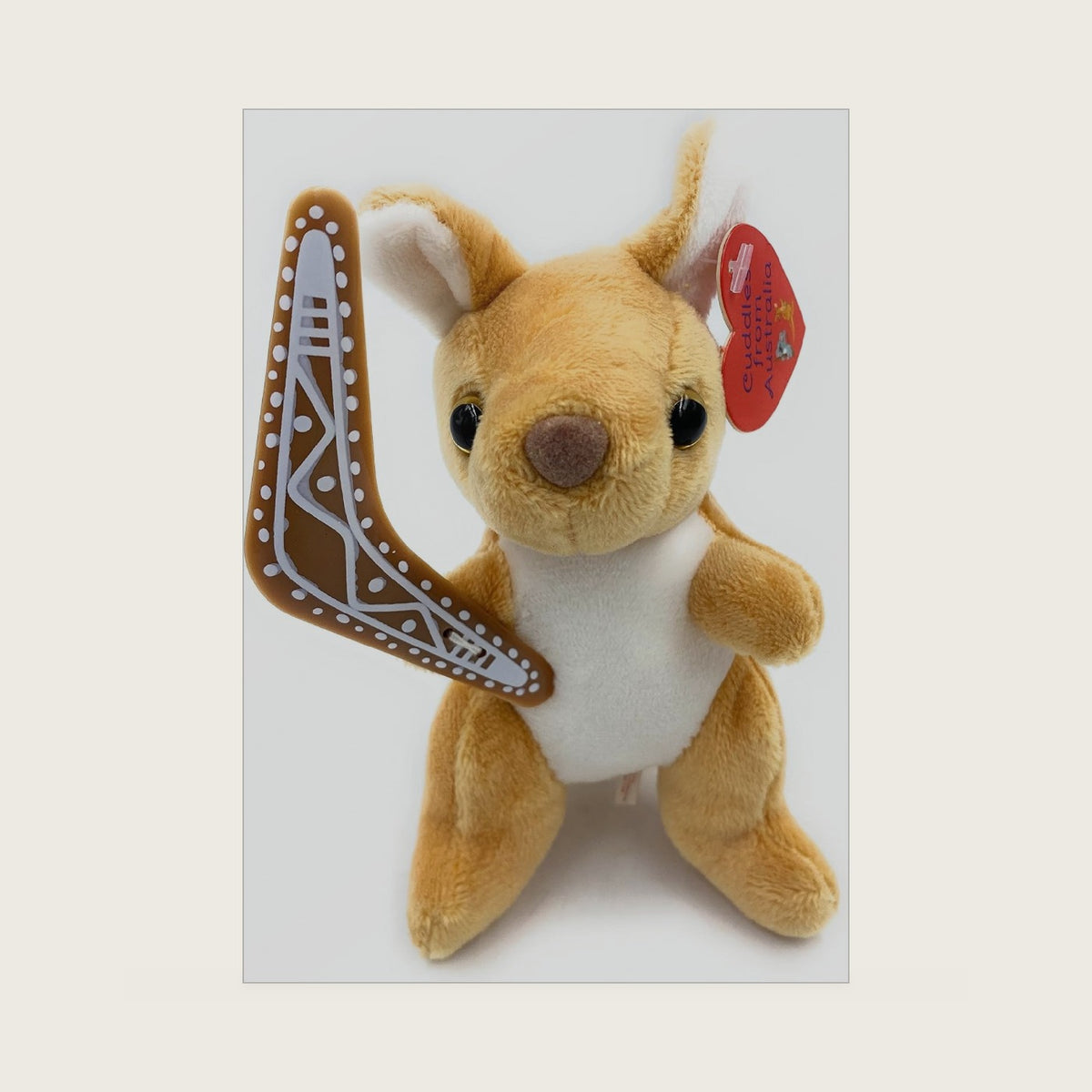 Kangaroo 5'' Plush Toy with Boomerang, Super Soft Australian Souvenir Gift for Kids