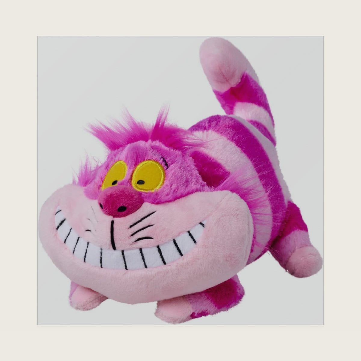Simba 6315870020 Cheshire Cat, 25 cm Plush Toy, Alice in Wonderland, Plush Cat, Pink, from the First Months of Life