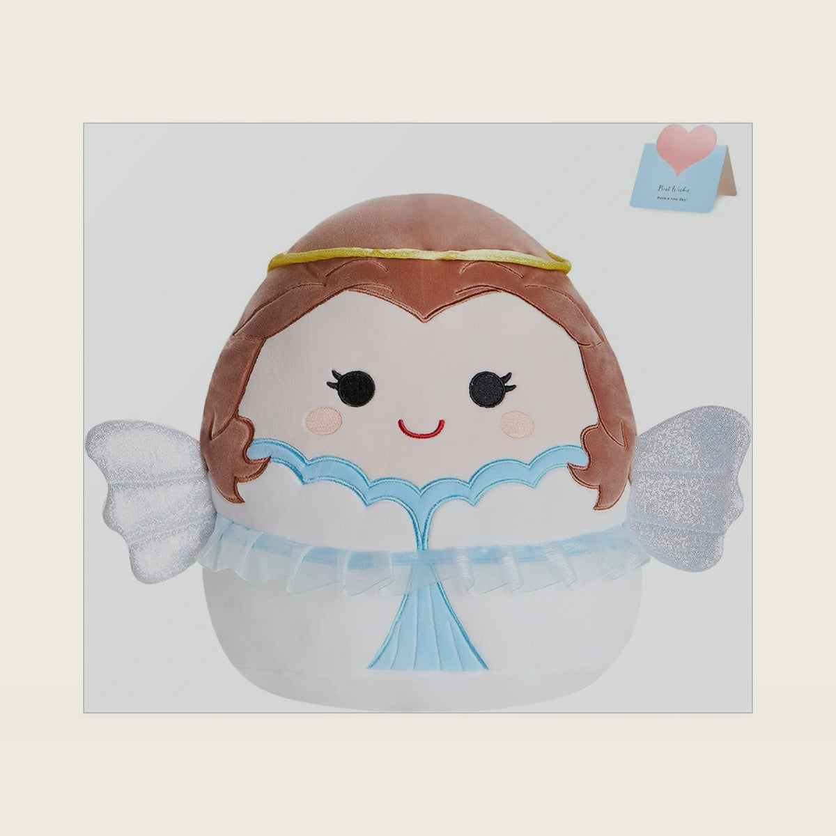 Angel Plush with Wings & Halo Angel Stuffed Animal Soft Angel Pillow 12''