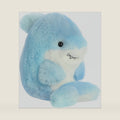 Aurora® Round Rolly Pet™ Sutton Shark™ Stuffed Animal - Adorable Companions - On-The-Go Fun - Blue 5 Inches