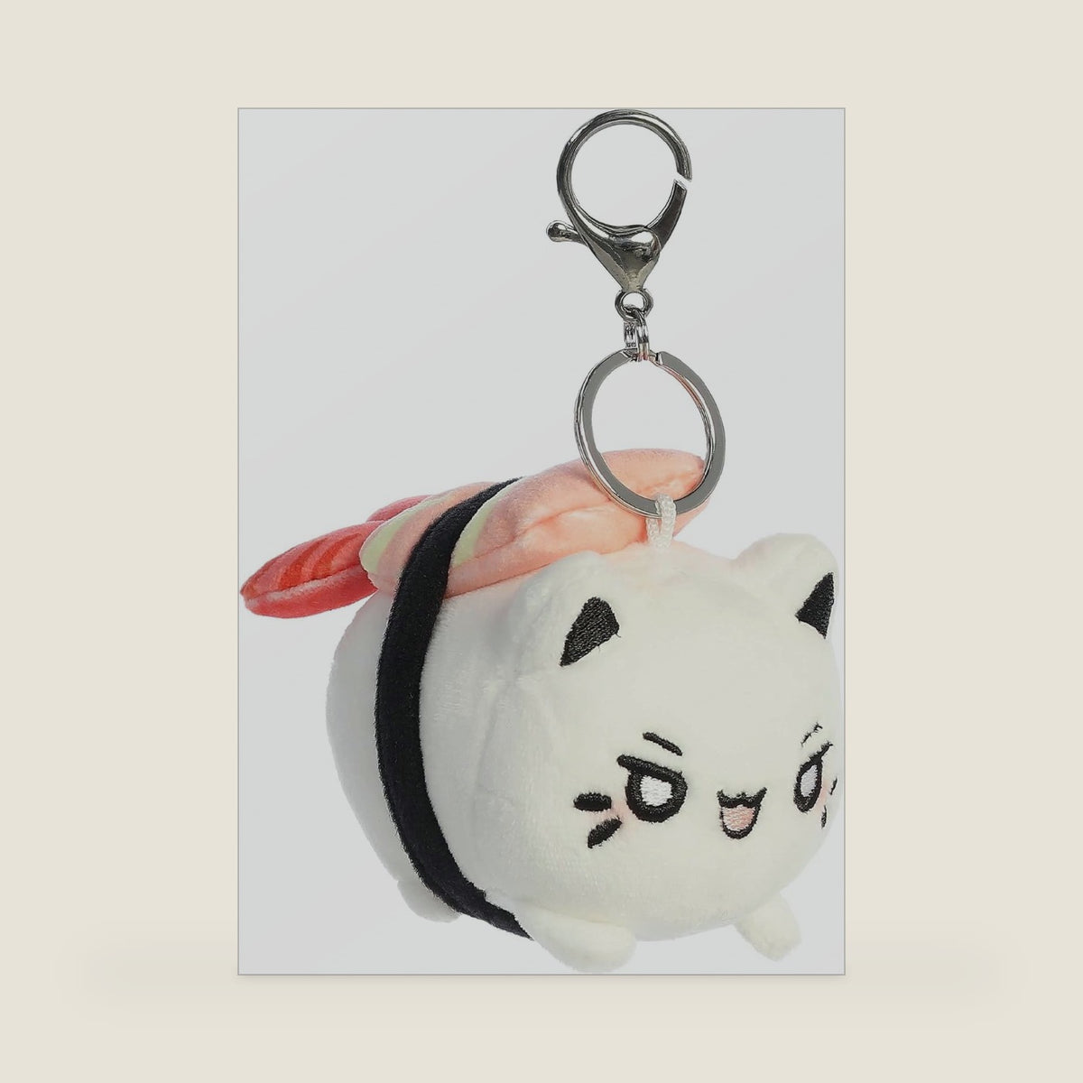 Aurora Tasty Peach 3.5" Shrimp Sushi Meowchi Clip-On