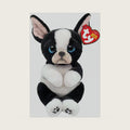 Beanie Bellies - Tink The Dog Soft Toy 15 cm - TY41054, White, Black