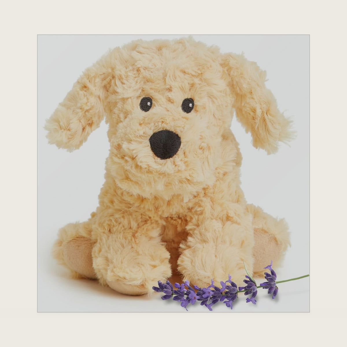 warmies Junior Microwavable & Weighted Stuffed Animals, Golden Dog - Heated Stuffed Animal Plushie for Warmth & Comfort - Cute Soft Plush Toys for Adults & Children (Boys, Girls, Babies & Toddlers)