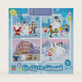 MasterPieces – Jigsaw Puzzle Set for Kids 6+ Years, 4-Pack of 100 Pieces, Educational and Fun Game, Frosty the Snowman Collection, Gift Idea for Children, 8" x 10"