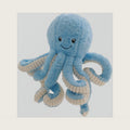Fluffy Octopus Stuffed Animal Hugging Pillow Plush Toys Doll Blue,15.7Inch