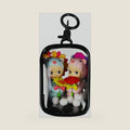 Clear Figure Display Bag with Keychain, Portable Small Doll Storage Bag Hanging Blind Box Organizer Zipper Closure, Dustproof Collectibles Display Case for Showing Off Blind Boxes, Mini Figures