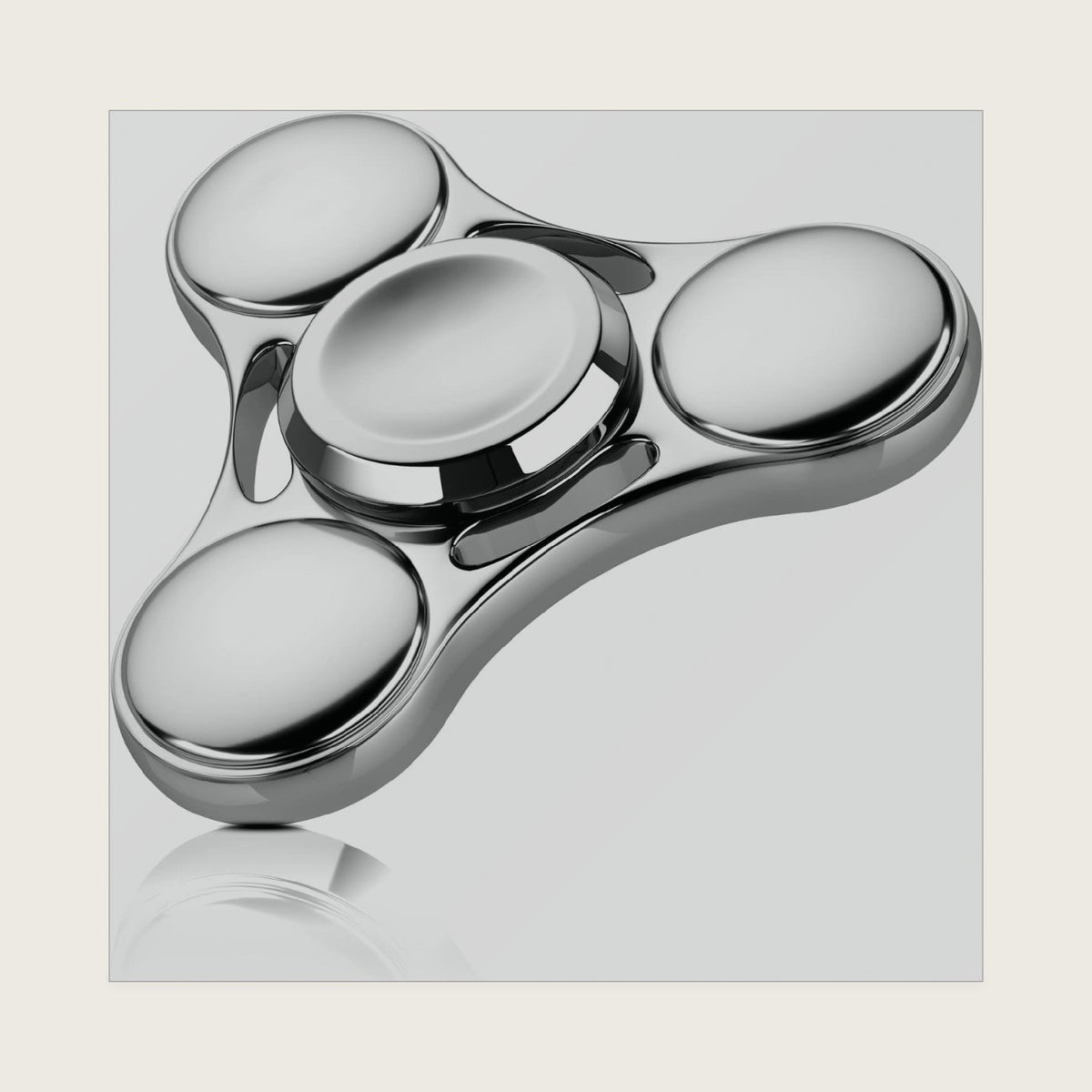 ATESSON Metal Fidget Spinner Toy Stainless Steel Bearing High Speed 3-5 Min