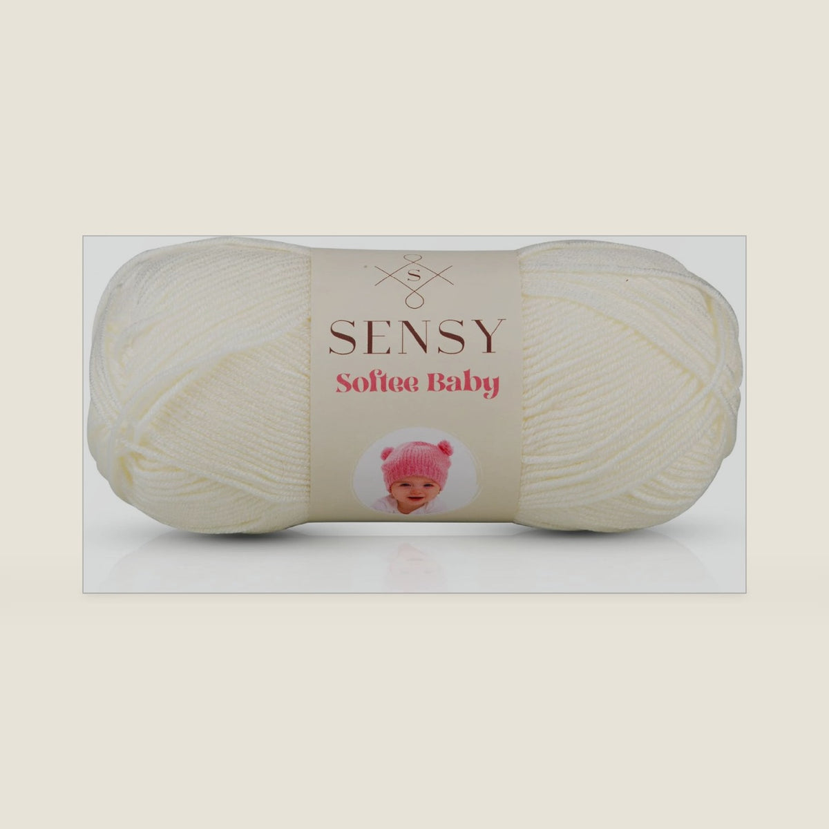 S Sensy Softee Baby - Premium Anti - Pill Acrylic, Yarn, Creamy, 273 Yards
