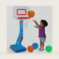Basketball Hoop Indoor Mini Adjustable Basketball Goal with Ball Pump Outdoor Toys Backyard Game Outside Pool Basketball Toys for 3 4 Year Old Boy Girl Kid Toy Age 4-8 Birthday Gift