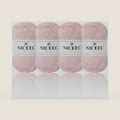 NICEEC 4 Skeins Cotton Yarn Soft Baby Yarn- Light Pink