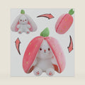 MIAODAM Bunny Stuffed Animal for Girls, Cute Strawberry Rabbit Bunny Plush