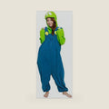 SAZAC Kigurumi Super Mario Bros Luigi - Onesie Jumpsuit Halloween Costume (One Size)