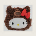 Hello Kitty Philbin Teddy Bear Plush Pouch with Zipper for Ages 1 and Up, Brown, 5.5”