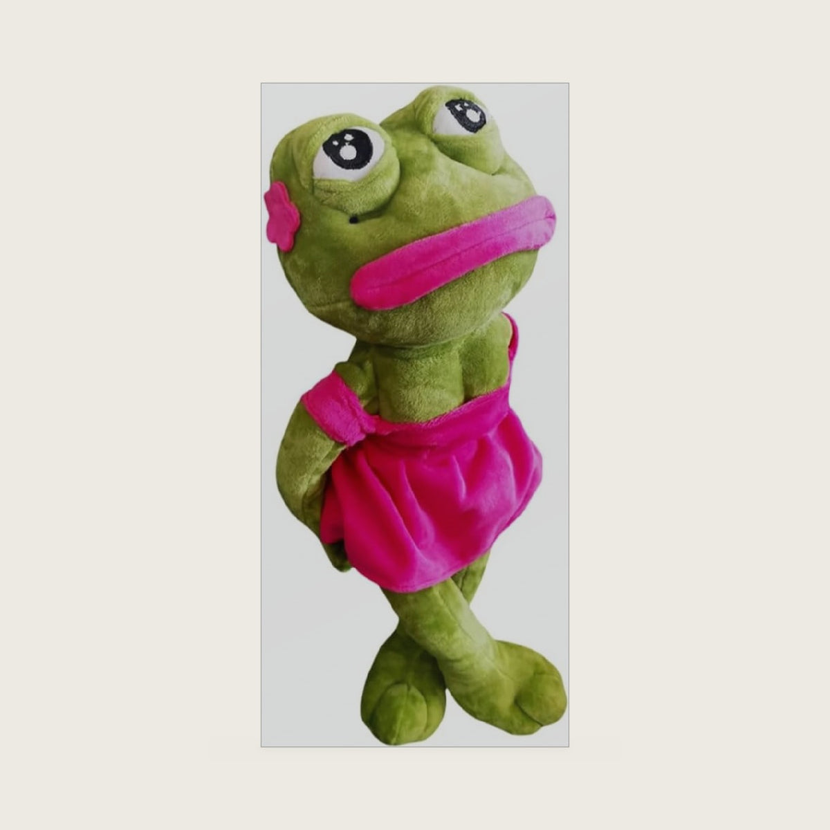 Frog Plush Toy Magic Emotive Frog Stuffed Animal Meme Doll,17.7 Inch Crystal Ultra Soft, Cute Home Gift, Interactive Toy for Children's Day
