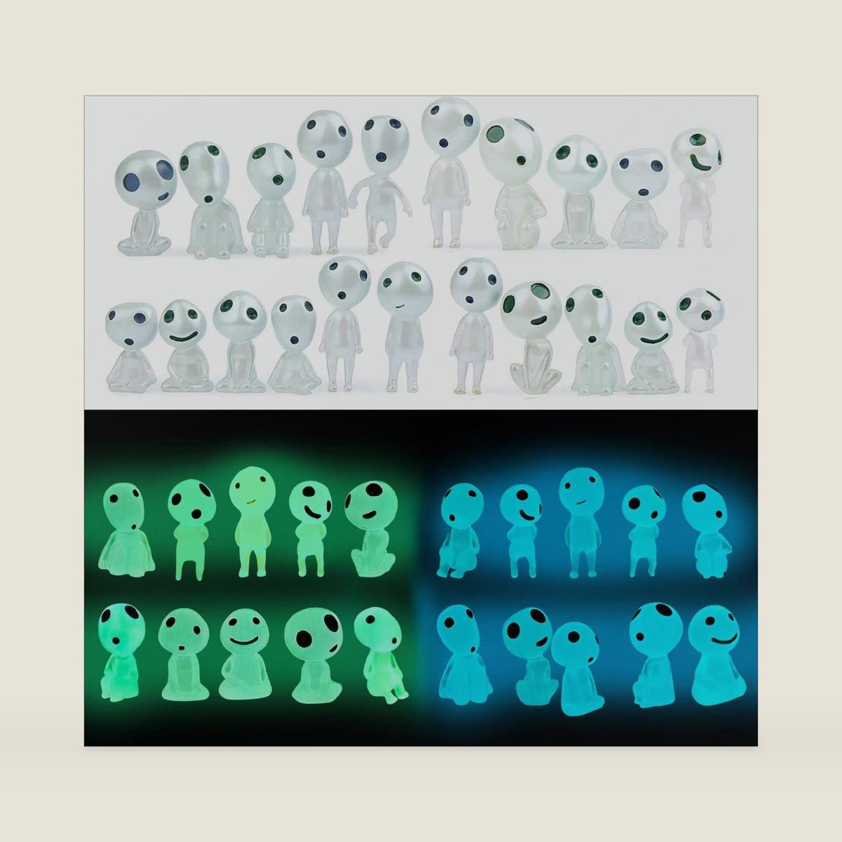 CCINEE 20Pcs Glow in Dark Tree Elves Fairy Luminous Ghost Micro Landscape Accessories Miniature Tree Elves Decoration for Garden Landscape Aquarium Dollhouse Potted Plants Decoration