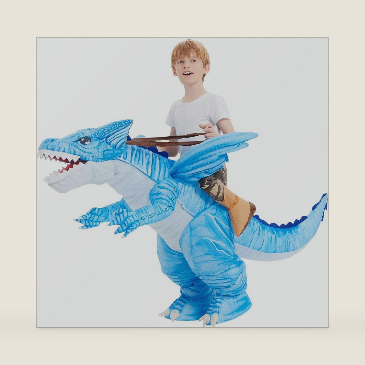 GOOSH Inflatable Dinosaur Costume for Kids Halloween Costumes Boys Girls Funny Blow up Costume for Halloween Party Cosplay