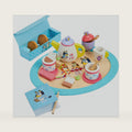 Bluey Wooden Tea Party Set, 18-Piece Toy Tea Set for Toddlers