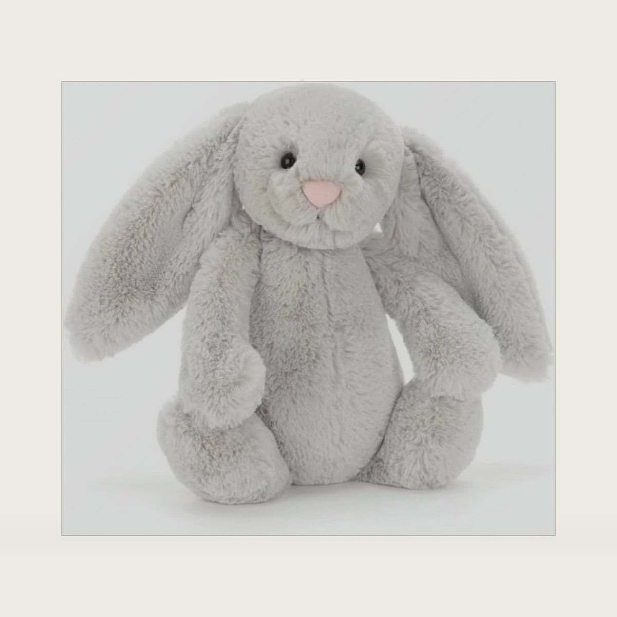 Bashful Silver Bunny Medium - L: 9 cm x l: 12 cm x h: 31 cm