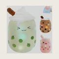 Light Up Matcha Boba Tea Plush Pillow 10" Stuffed Bubble