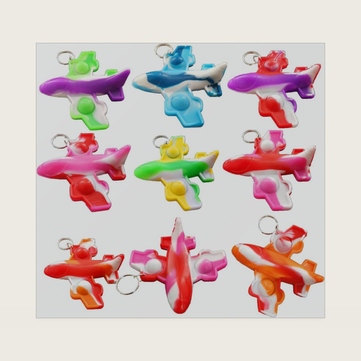 30 Packs Airplane Mini Pop Fidget, Autism Sensory Birthday Birthday Party Favors Gifts for School Classroom, Adult and Kids