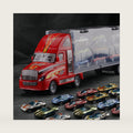BoomCaCa Toy Truck Transport Car Carrier - 18 Sport Cars in Truck Toys, Toys for Boys and Girls Age 3-10 yrs Old, Ideal Party Christmas Birthday Gift for Kids