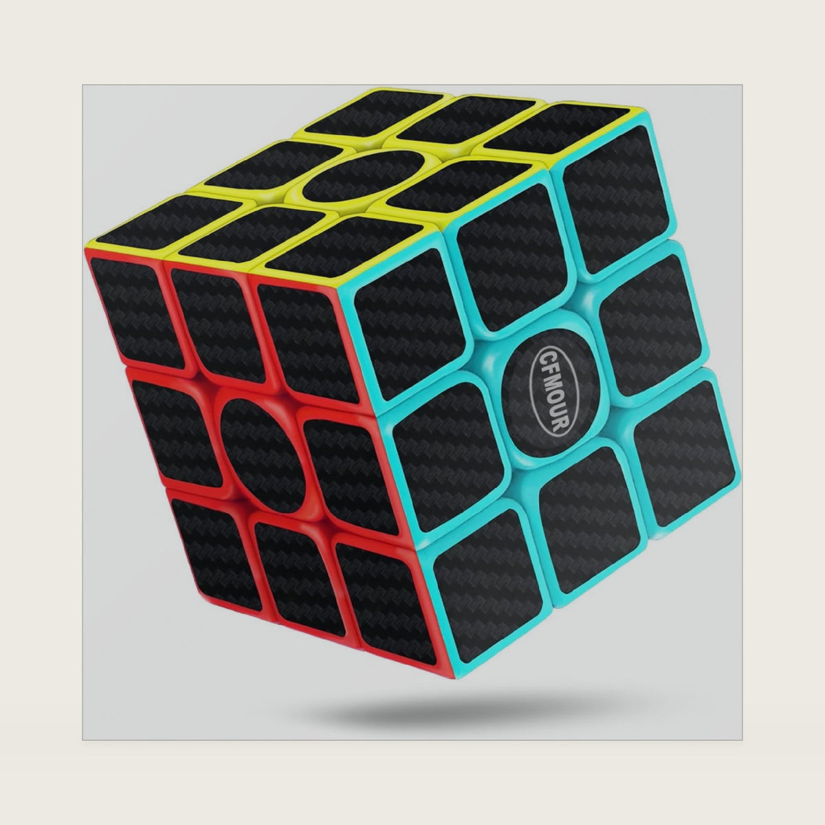 CFMOUR Original Speed Cube 3x3x3, Fast Magic Cube for Kids, Smooth Carbon Fiber Cubes, Puzzle Toys