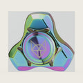 FREELOVE Premium Metal Fidget Spinner for Adults, Stainless Steel Heavy Silent Spinner with Precision Bearing, Small Office Desk Toy & EDC for Stress Relief Focus ADHD, Rainbow