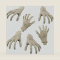 6 Pcs Halloween Skeleton Hands Realistic Plastic Zombie Hands Fake Severed Hand Props for Halloween Haunted House Party Zombie Party Cosplay Decoration