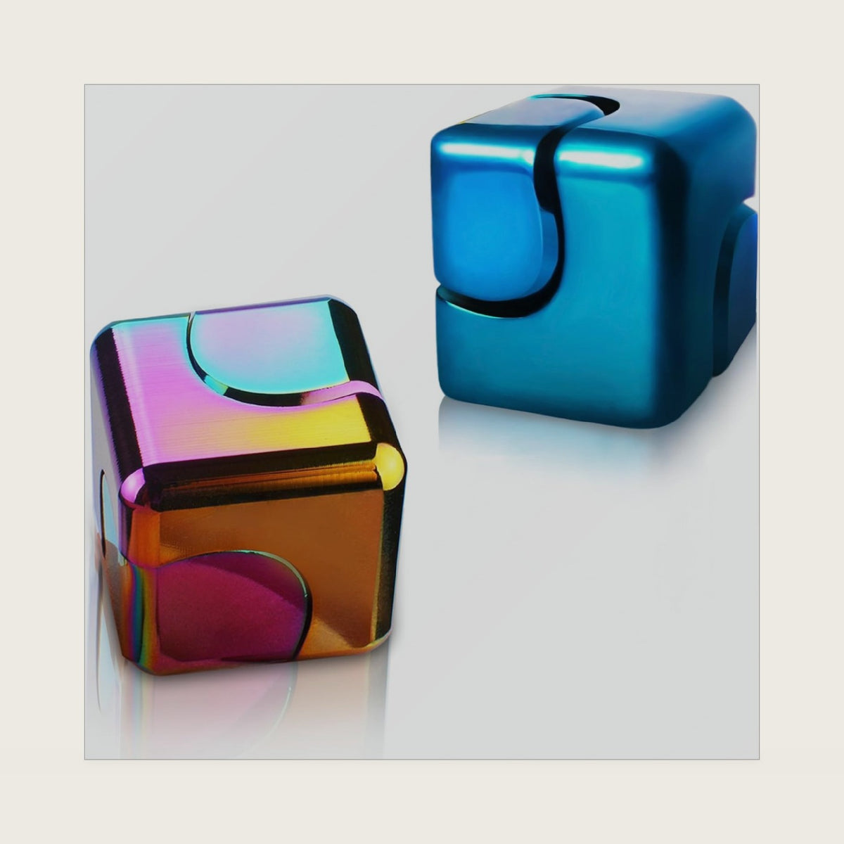 2pc Fidget Spinner Toys Cube Adults, Easter Basket Stuffers for Teens Metal EDC Cool Desk Gadgets Office Toys Small Anxiety Figette Sensory Toy, ADHD Tool Fingears Figet Stress Valentine Gift for Boy