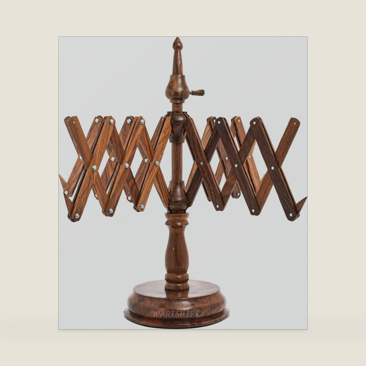 Yarn Swift Wooden Umbrella Table Top Hand Operated Winder Wooden Yarn Holder Premium Artistic Design Skein Wool String Yarn Swift Knitting and Crochet Accessories (Rosewood)