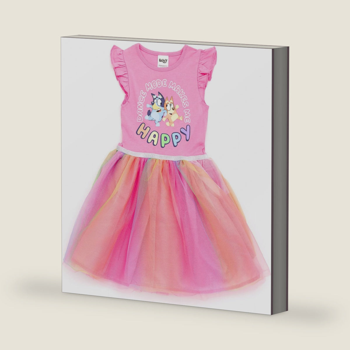 Bluey Girls' Short Sleeve Tulle Tutu Dress Toddler to Big Kid
