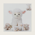 5 Pcs Lamb Stuffed Animal Toys Sets, Mommy with 4 Cute Babies, Lovely Style