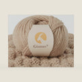 100% Merino Wool Yarn 3-Ply Luxurious and Soft Yarn for Hand Knitting & Crocheting (Khaki, 1Ball)